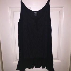 Torrid Black Lace Sharkbite Tank